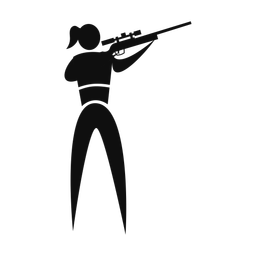 Hunting - Female | Motion | Silhouette | v1