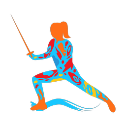 Fencing - Female | Splash | Colorful | v1