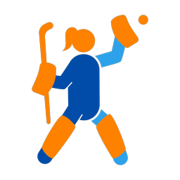 Field Hockey Goalie - Female | Round | 3 Colored | v1