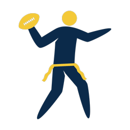 Flag Football Quarterback - Male | Strike | 2 Colored | v1