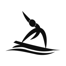 Surfing - Male | Motion | Silhouette | v3