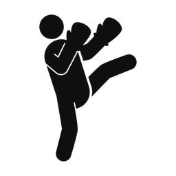 Kickboxing - Male | Round | Silhouette | v1