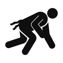 Flag Football Lineman - Male | Round | Silhouette | v1
