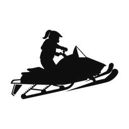 Snowmobile Racing - Female | Classic | Silhouette | v1
