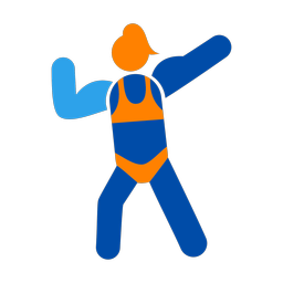 Body Building - Female | Round | 3 Colored | v3