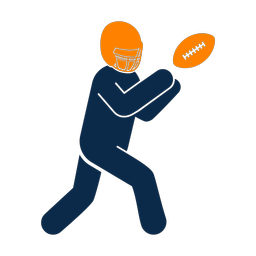 American Football Receiver - Male | Round | 2 Colored | v1