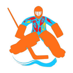 Ice Hockey Goalie - Male | Splash | Colorful | v1