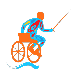 Wheelchair Fencing - Male | Splash | Colorful | v1