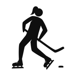 Ice Hockey Player - Female | Strike | Silhouette | v3