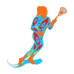 Lacrosse Player - Female | Splash | Colorful | v2