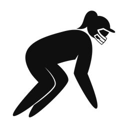 American Football Lineman - Female | Strike | Silhouette | v1