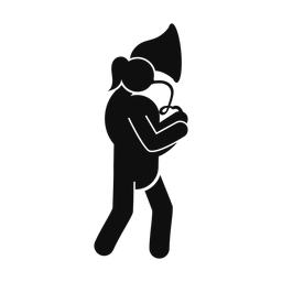 Marching French Horn Player - Female | Round | Silhouette | v1