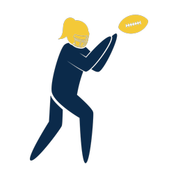 American Football Receiver - Female | Strike | 2 Colored | v1