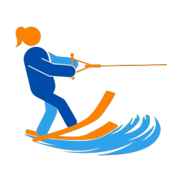 Waterskiing - Female | Round | 3 Colored | v1