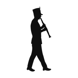 Marching Clarinetist - Male | Classic | Silhouette | v1