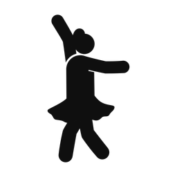 Ballet Dancing - Female | Round | Silhouette | v3