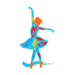 Ballet Dancing - Female | Splash | Colorful | v3