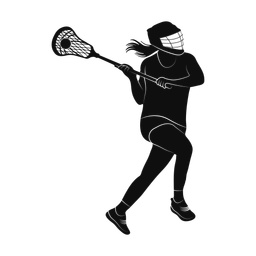 Lacrosse Player - Female | Promax | Silhouette | v3