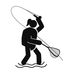 Fly Fishing - Female | Round | Silhouette | v1