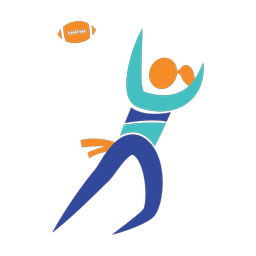 Flag Football Receiver - Female | Motion | 3 Colored | v1