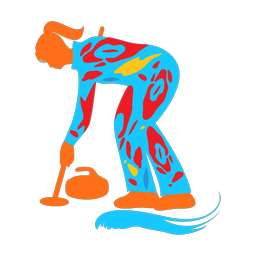 Curling - Female | Splash | Colorful | v1