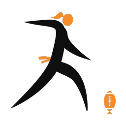 Flag Football Kicker - Female | Motion | 2 Colored | v1