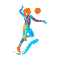 Volleyball - Female | Splash | Colorful | v2