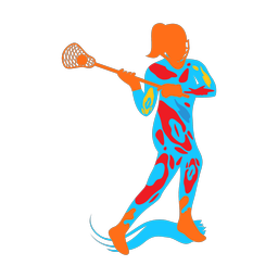 Lacrosse Player - Female | Splash | Colorful | v3