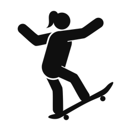 Skateboarding - Female | Round | Silhouette | v1