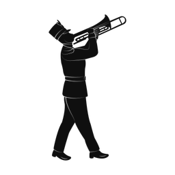 Marching Cornet Player - Male | Promax | Silhouette | v1