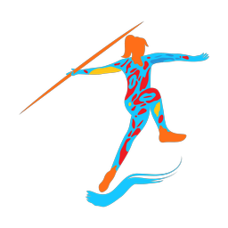 Javelin Throw - Female | Splash | Colorful | v1