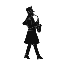 Marching Saxophonist - Female | Promax | Silhouette | v1