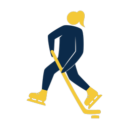 Ice Hockey Player - Female | Strike | 2 Colored | v4