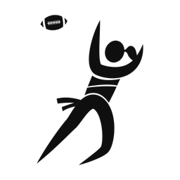 Flag Football Receiver - Female | Motion | Silhouette | v1