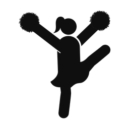 Cheerleader - Female | Round | Silhouette | v4