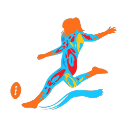 American Football Kicker - Female | Splash | Colorful | v1