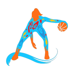 Basketball - Female | Splash | Colorful | v2