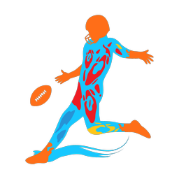American Football Punter - Male | Splash | Colorful | v1