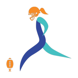 American Football Kicker - Female | Motion | 3 Colored | v1