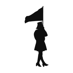 Marching Band Flag Performer - Female | Classic | Silhouette | v1