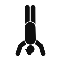 Hand Stand - Female | Round | Silhouette | v1