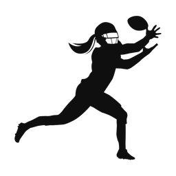 American Football Receiver - Female | Classic | Silhouette | v1