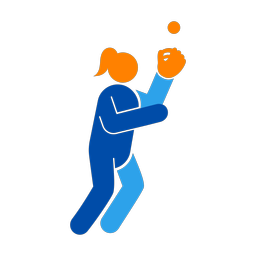 Softball Fielder - Female | Round | 3 Colored | v1