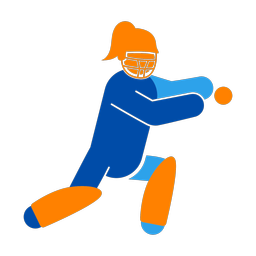 Cricket Wicket Keeper - Female | Round | 3 Colored | v1