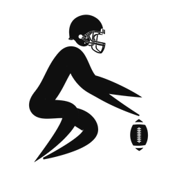 American Football Lineman - Male | Motion | Silhouette | v1
