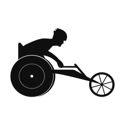 Wheelchair Racing - Male | Classic | Silhouette | v1