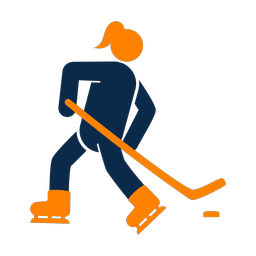 Ice Hockey Player - Female | Round | 2 Colored | v3