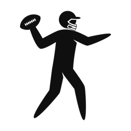 American Football Quarterback - Male | Strike | Silhouette | v1