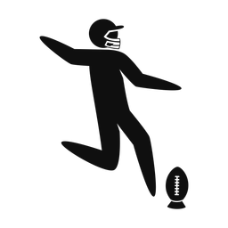 American Football Kicker - Male | Strike | Silhouette | v2