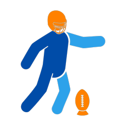 American Football Kicker - Male | Round | 3 Colored | v1